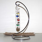 Hanging Galileo Thermometer on metal stand tabletop shelf decor science