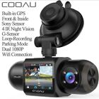 COOAU FHD Dual Lens GPS Wifi Dash Cam Car Camera Recorder G-Sensor Front Inside