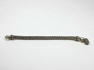 925 Sterling Silver Signed Jared Round Mesh Bracelet  w/Puffy Heart Charm