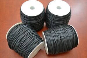 4 ROLLS - 100 METER BLACK WAXED COTTON BEADING CORD STRING ROLL 2MM #F-52G