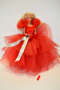 Vintage 1st edition 1988 Holiday Barbie doll, with ring, earrings and necklace
