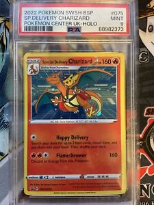 Special Delivery Charizard SWSH075 HOLO BLEED Promo Pokemon Card PSA 9 MINT