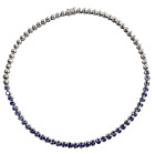 Sterling silver Tanzanite necklace 20 inches NEW without tags