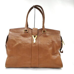 Yves Saint Laurent Hand Bag  Brown Leather 1279189