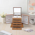 5 Layers Vintage Jewelry Organizer Case Large Wooden Storage Box with 4 Drawers