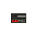 GARDAWORLD Flag Embroidery Patch 2X3.5 Hook ON Back BLK/Gray
