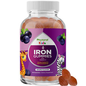 Chewable Multivitamin with Iron Gummies for Kids - Mental Clarity Immune Support