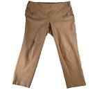Chico's Ponte Knit Pull On Pants Woman Chicos Size 2.5 US 14 Beige Ankle Stretch