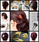 Vintage Japanese hair comb kanzashi floral design hair ornament