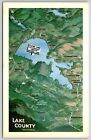 Lake County California Topographical Map~Clear Lake Sign~Kelleysville~1967 PC