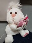Fisher Price Valentine Puffalumps Bunny Rabbit Stuffed Plush 8024 White 1988
