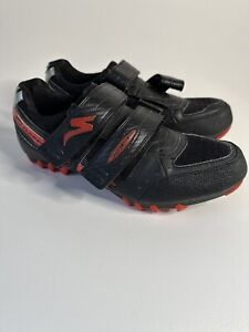 Specialized Sport Mountain Cycling Bike Shoes Cleat Men’s Size 9 Black Red
