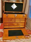 Hardwood Cabinet 8 Drawer Machinist Wooden Tool Chest Wood Cabinet Box