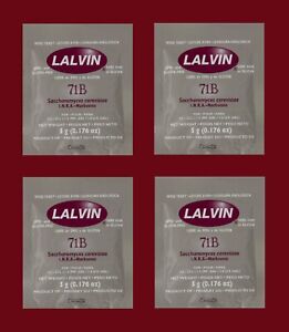 WINE YEAST 4 PK LALVIN 71B (1122) FOR JUICE CONCENTRATES FRUITY REDS WHITES MEAD