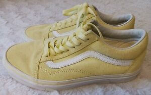 Vans Old Skool Light Yellow Low Top Lace Up Solid Sneakers Shoes/M-6 W-7.5