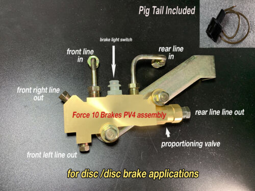 GM Proportioning Valve Kit Disc/Disc - Bracket -bolts, bracket, Lines, pig tail-