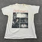 VINTAGE Paramore Shirt Mens Large White Graphic Band Concert Thrashed 2000s Y2K