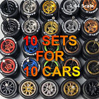 10 RANDOM 10/10mm Real Riders Tires Set Lot for 1/64 Scale for Hot Wheels