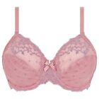 Chantelle rive gauche full coverage unlined underwire lace bra pink pale rose