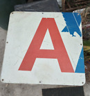 VERY RARE ORIG. LARGE 1970'S AMERICAN AIRLINES METAL SIGN. 26.5X26.5 WOW!!