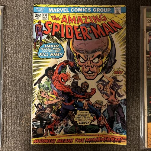 Amazing Spiderman #138 VF- (Marvel Comics 1974) * 1st App. Mindworm *