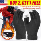 USB Rechargeable Electric Heating Gloves Winter Warm Touchscreen Hand Warmer US