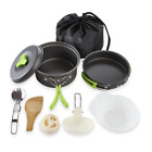 8PCS Portable Camping Cookware Backpacking Hiking Cooking Equipment Set Outdoor