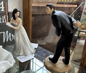 New ListingWeddingstar Wedding Cake Topper Bride with Baseball Bat Groom Pitching Ball Set