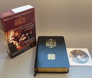 New Listing1599 Geneva Bible by Tolle Lege Press, Black Bonded Leather Edition 2014 with CD