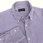 Ralph Lauren Purple Label Long Sleeve Striped Dress Shirt Made In Italy Size L