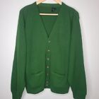 Vtg Sears Sportswear Virgin Orlon Acrylic Green Mr Rogers Grandpa Grunge Sweater