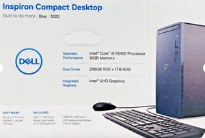 Dell Inspiron 3020 Desktop i5-13400 16GB 256GB SSD + 1TB HDD- Wrnty 10/2024