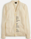 NWT J.Crew Vanilla 100% Cashmere Cardigan Sweater Pockets Ivory White Lightweigh