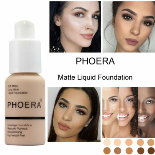 PHOERA Foundation Makeup Full Coverage Fast Base Brighten long-lasting Shade US