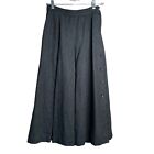 Vintage Liz Claiborne Collection Womens Pleated Long Skirt Gray Wool Lagenlook 8