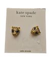 Kate Spade Cat Panther Stud Earrings and Pendant Necklace Set NWT Gold Tone