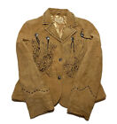 Scully Western Leather Jacket w Fringe Women's Size Large L4