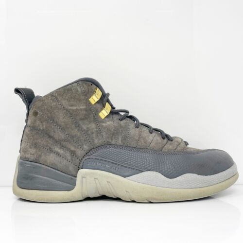 Nike Mens Air Jordan 12 130690-005 Gray Basketball Shoes Sneakers Size 8