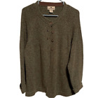 Woolrich- Women’s Dark Moss Heather Green Button Down Cardigan Sweater, Size XL