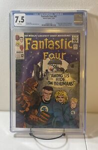 Fantastic Four #45 CGC 7.5 (W) VF- 1st App. of The Inhumans Marvel Comics 1965