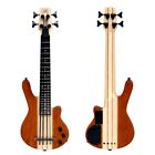 Mahalo MEB1PRO TBR 4-String Electric Ukulele Bass Transparent Brown with Gig Bag