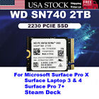 NEW WD 2TB M.2 2230 SSD NVMe PCIe SN740 For Microsoft Surface Pro X 9 Steam Deck