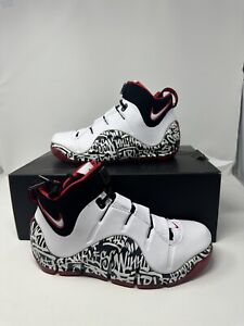 Nike Zoom LeBron 4 Graffiti White Black DJ4888-100 Men's Size Basketball Shoes