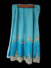Bollywood Style Ombré Teal Embellished Skirt | Cosplay | Princess Jasmine