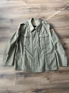 German Army Olive Officers Wool Military Jacket NATO Coat Size 44 / Large