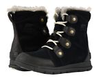 Sorel Women’s Explorer Joan Winter Snow Boots Black Size 8 Waterproof Lace Up
