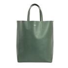 Auth CELINE Vertical Cabas Small - Light Green Leather Tote Bag