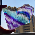 323G Natural color fluorite section quartz crystal sheet mineral specimen