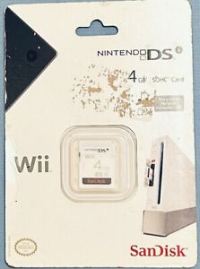 Wii NINTENDO DS 4 GB SDHC Memory Card Song Storage SANDISK NEW
