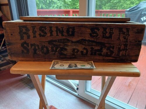 New ListingVintage RISING SUN Stove Polish Wood Crate